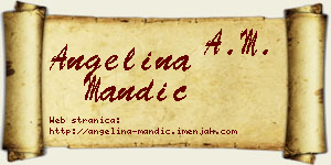 Angelina Mandić vizit kartica